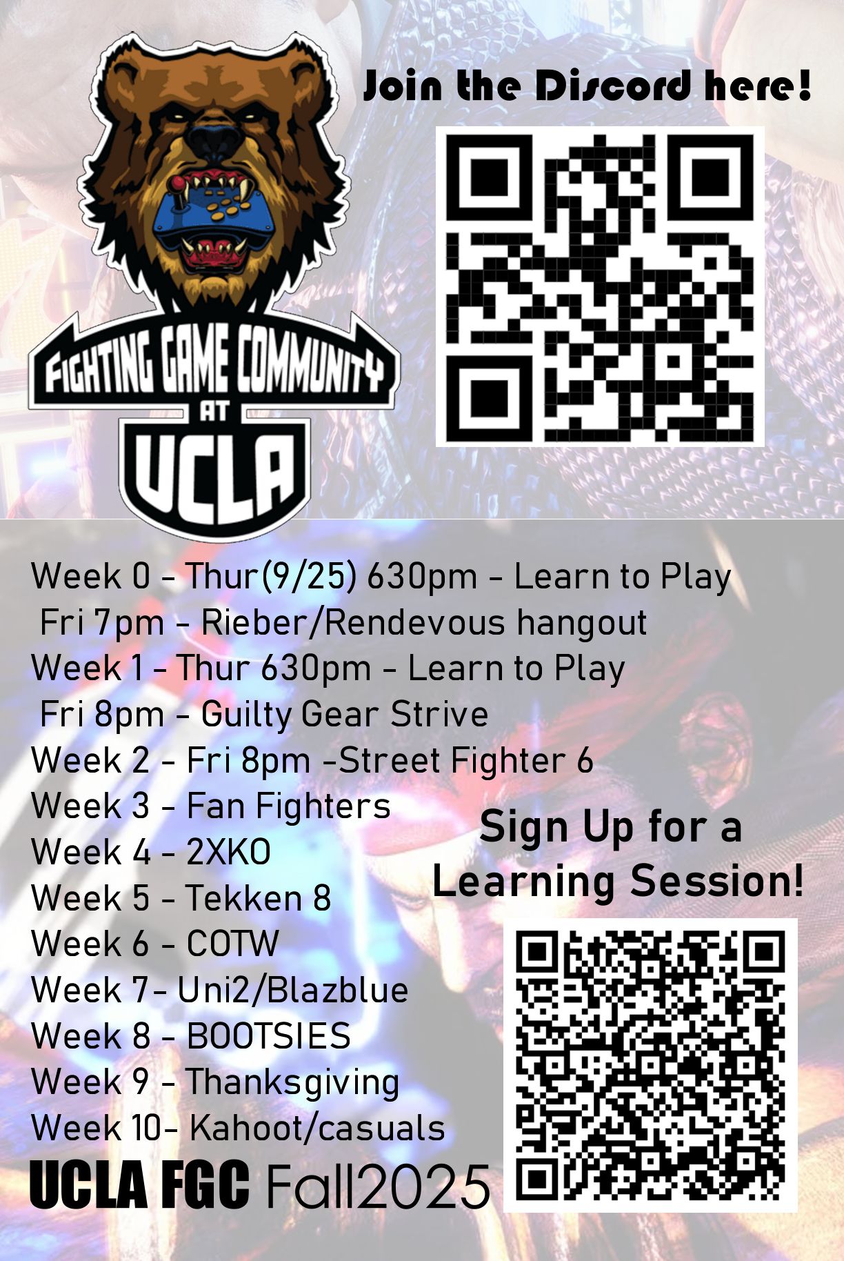 Fall Schedule